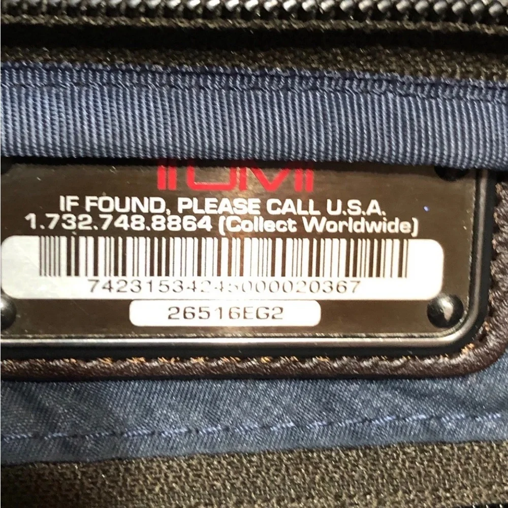 Tumi Alpha 2 T-Pass Laptop Bag Briefcase Earl Gray-Brown Leather